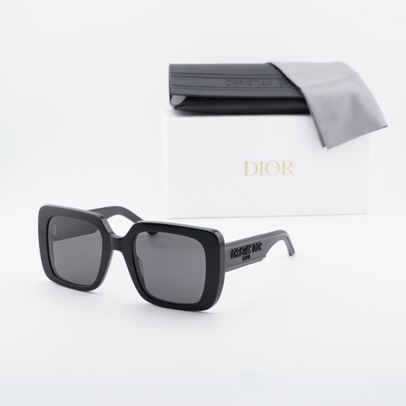 Dior WILDIOR S3U 10A0 Sunglasses Black Square Frame, Smoke Lenses main image 9